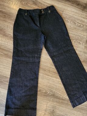 Talbots Petite Dark Indigo Wide-Leg Jeans